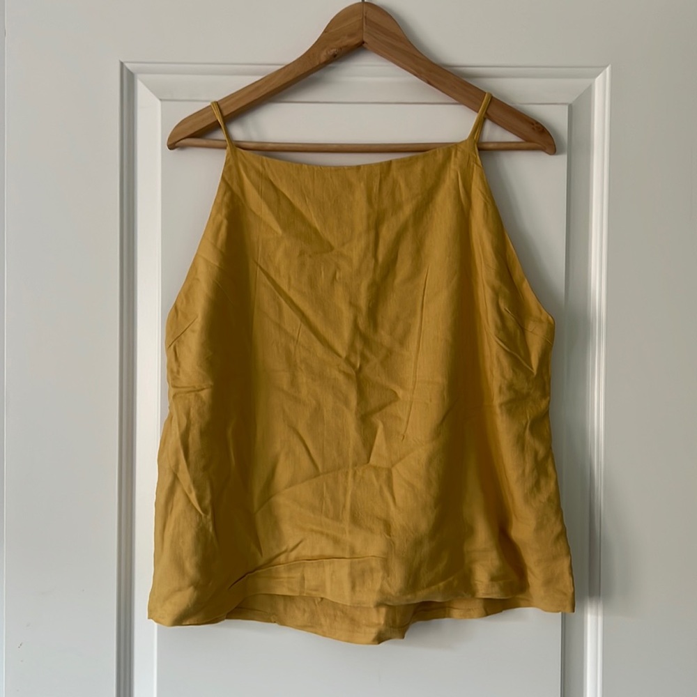 raised by water linen blend tank top